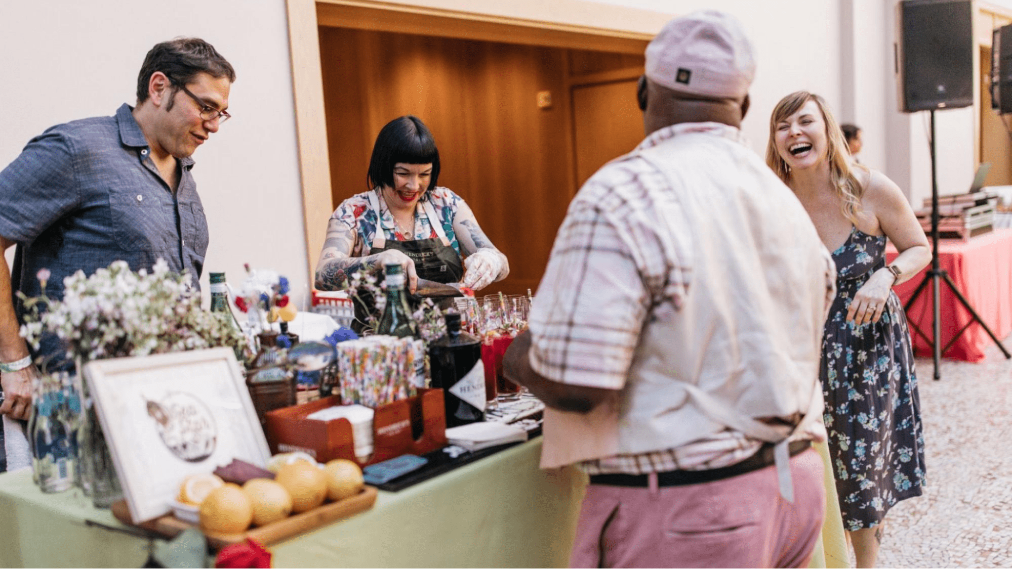 People at a cocktail workshop